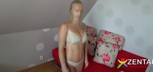 Pantyhose total Encasement silk Catsuit with gloves