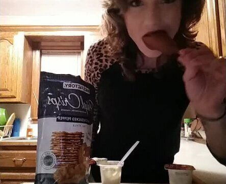 teen with munchies eating fetish smoking sneaky midnight snack