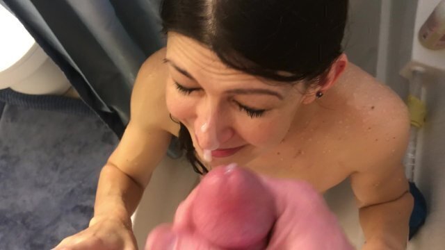 Part MILF shower blowjov with cumshot facial