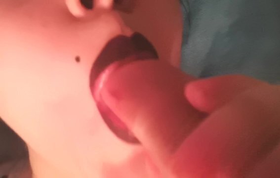 Blowjob POV and cum on her tits
