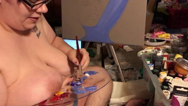 Boobs Ross Paints Blue Chick