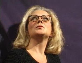 Hairy Annick pleases a group of men