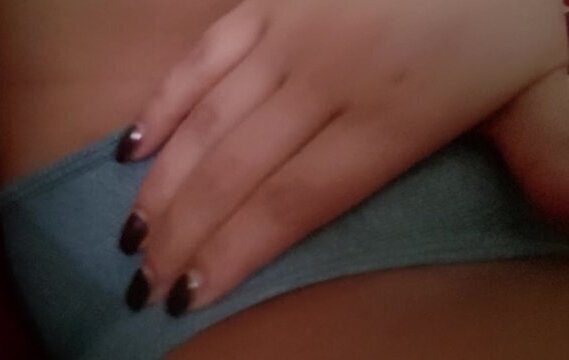 Horny Latina home alone, fingering playing with pussy