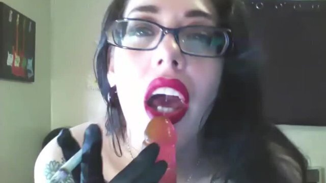 Smoking with latex gloves