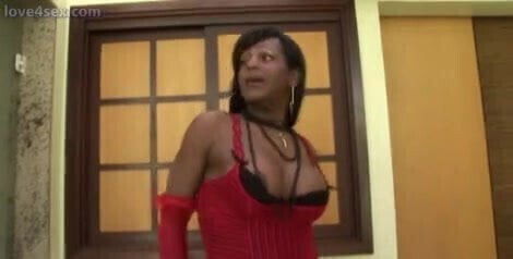 Ebony tranny stockings