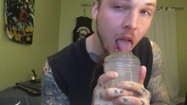 tongue pussy fleshlight lick