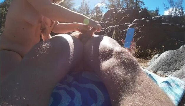 Nude River Handjob Cumshot