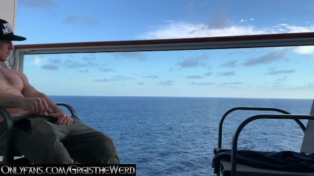 jerking cruise ship balcony