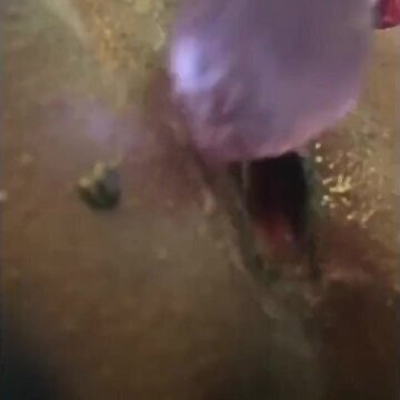 Playing with creamy pussy Squirting