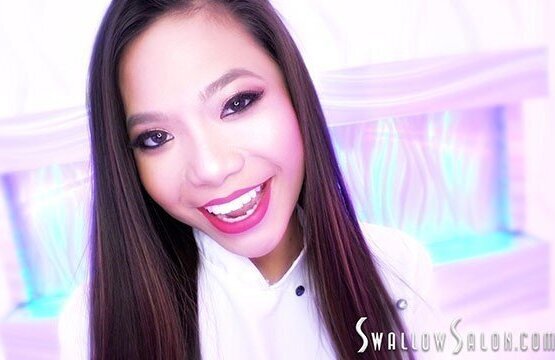 ADORABLE VINA SKY GIVES CLIENT SENSUAL POV BLOWJOB AT SWALLOW SALON