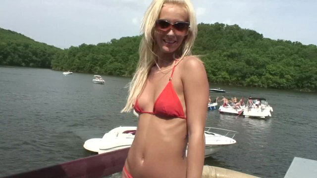 Fourth July Party With Flashing Coeds