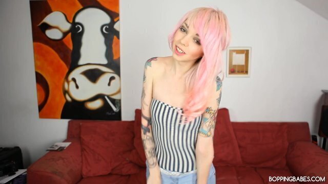 TATTOOED GIRL STRIPS NAKED