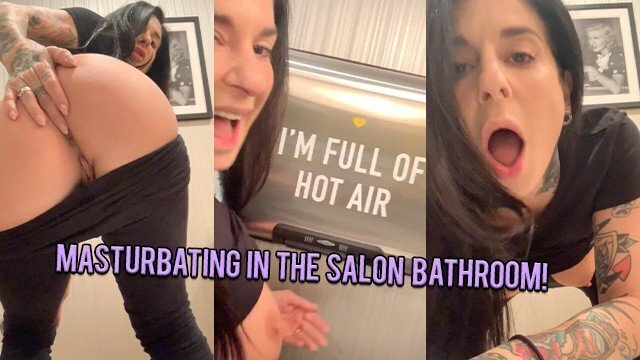 Joanna Angel Sneaky Masturbating Salon Bathroom