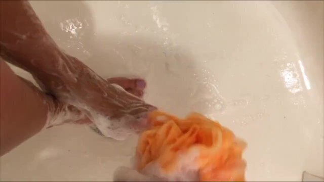 Teen Washes Lotions Feet After Long