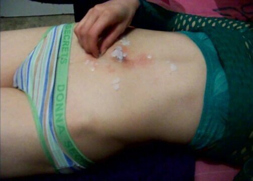hot wax on the navel of my little   stepcousin of 18 years belly torture