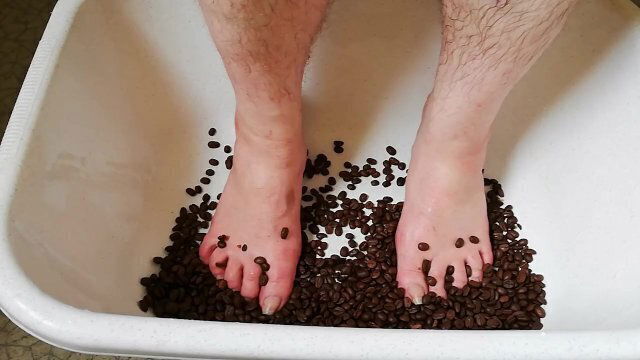 with coffee beans