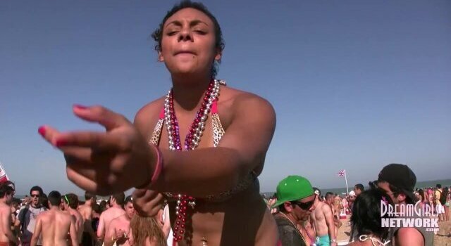 Scene Spring Break Party With College Chicks Flashing