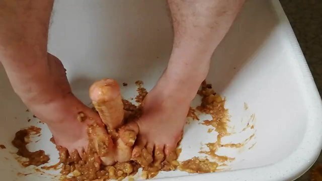 with banana cake dildo