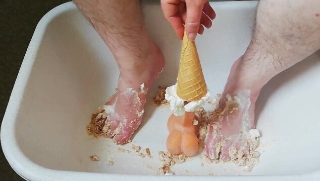 with whipped cream, waffles dildo