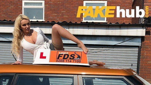 Fake Driving School black goes into Amber Jayne