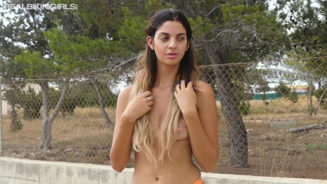 Busty Exhibitionist Ibiza Working Girl Does Topless Beach Walk