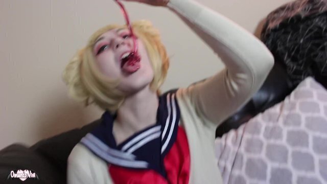 Toga Himiko Cosplay Japanese Candy Eating Haul Blunt Smoking