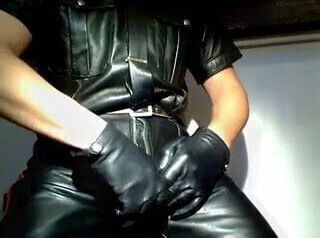 Leather stud stroking