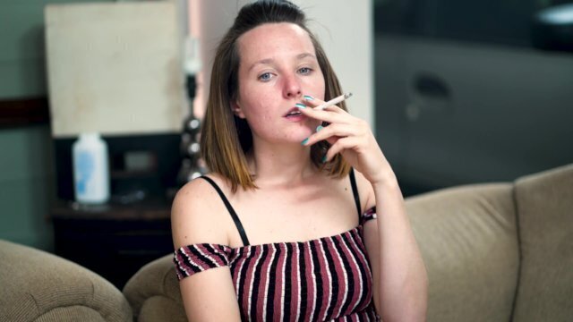 Hottie Enjoying Smoke