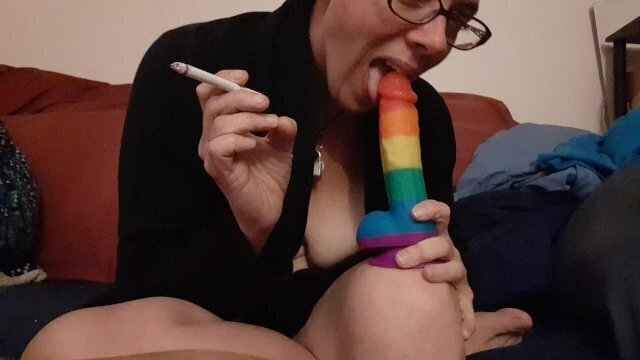 Shantastic smoking rainbow dildo