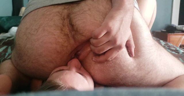 Submissive girlfriend demonstrates her ass-kissing and brown nosing ability