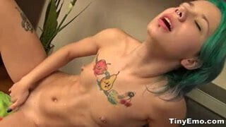 Horny Tattoed Teen Loves Masturbating