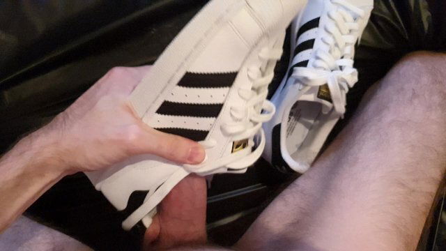 Masturbate with Adidas Superstars until inside