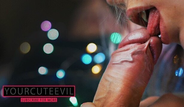 Pulsating blowjob and foreskin play, licking frenulum, close up, short ver