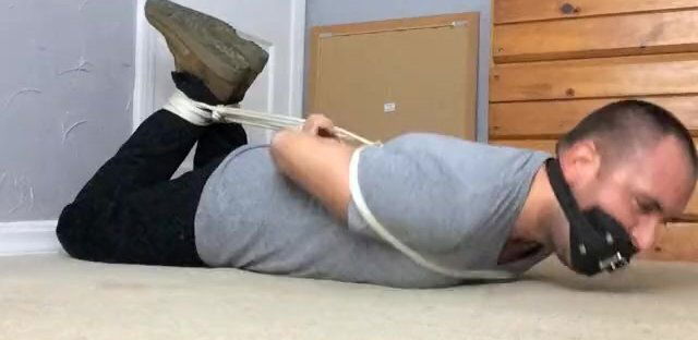 Hogtied Gagged Working up a Sweat