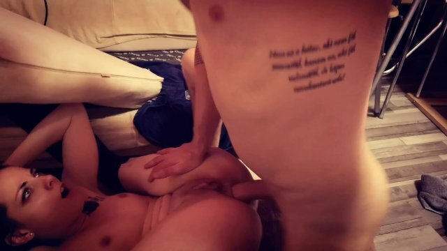 stepsister fucked trainer stepbro (gape, squirt, cum) loves