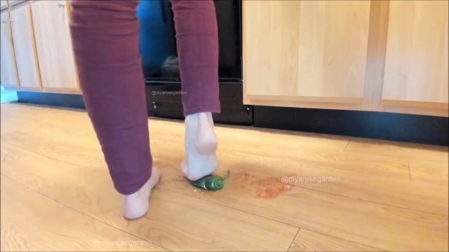 Goddess Diya: BareFoot Crushing Fruit