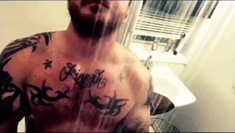 taking shower playing with