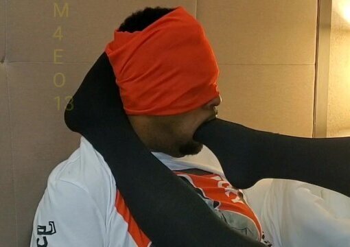 Sadistic sister inlaw dominates foot slave in pantyhose for her pleasure 