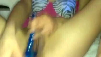 bf dildos gf while she watches lesbian porn