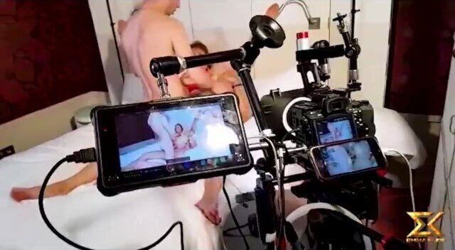 Behind the scene of double anal custom video