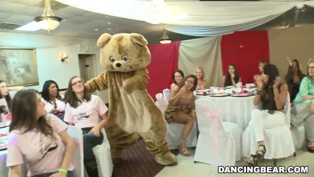 DANCING BEAR Dick-Sucking CFNM Orgy Bride