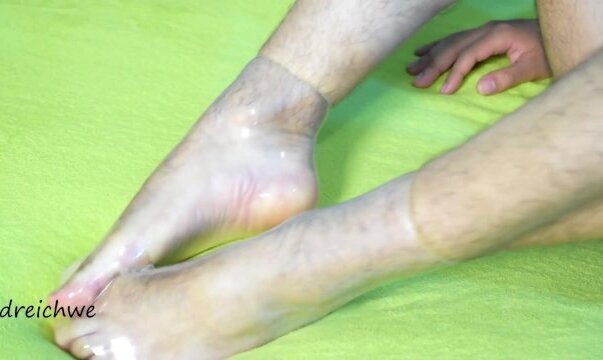 Foot fetishes with condoms