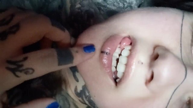 most giggliest inked boobs split tongue play
