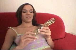 Playful girl toying pussy