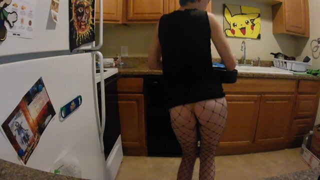 Cute Teen Bakes Brownies Fishnets sound)