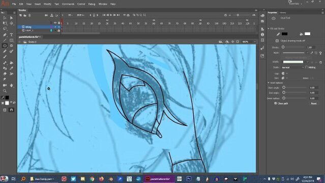 Drawing Pastel the Ferret - part 1, assembling refs and working on eye and