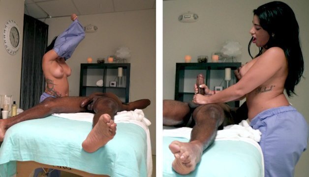 NICHE PARADE Hung Black Gets Happy Ending Massage From Latin