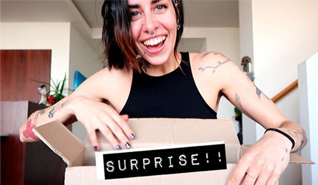 (preview) Unboxing testing Rainbow Dildo Skye