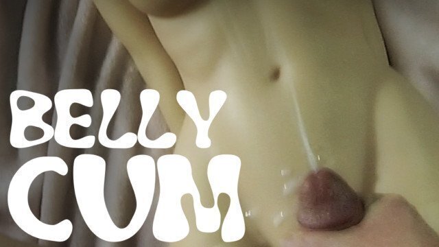 Belly Cum: Huge load over doll.