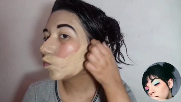 FACE PAINT TRIED FOLLOWING GIANNA HARLEY QUINN